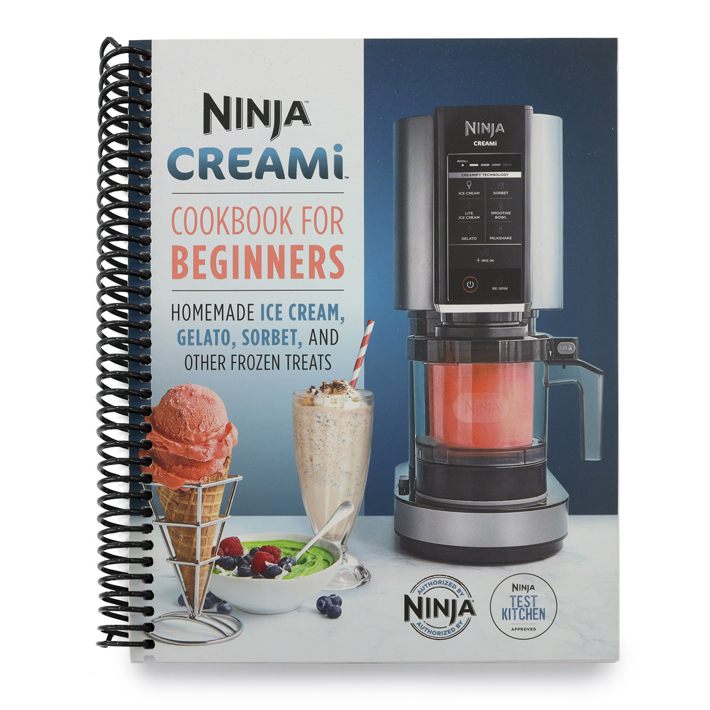 Ninja Creami Cookbook for Beginners: Homemade Ice Cream, Gelato, Sorbet, and Other Frozen Treats (Spiral Bound)