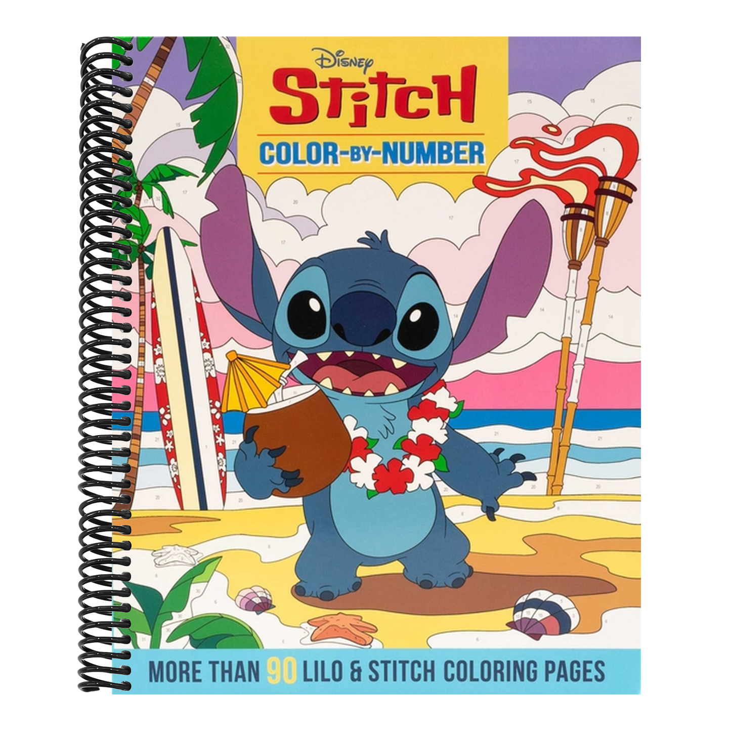 Disney Stitch Color-By-Number (Color-By-Number) (Spiral Bound)