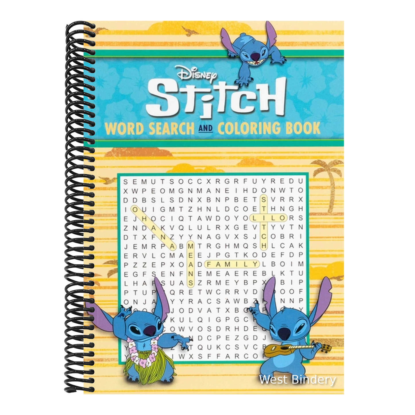 Disney Stitch Word Search and Coloring Book