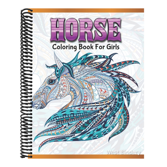 Horse Coloring Book For Girls: Cute Animals: Relaxing Colouring Book - Coloring Activity Book - Discover This Collection Of Horse Coloring Pages