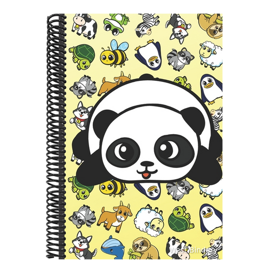 Coloring Book with Positive Affirmations and Stress Relief: Panda Cartoon on Cover with Zebras Whales Dogs Frogs Cows Sloths Penguins Raccoons Sheep G
