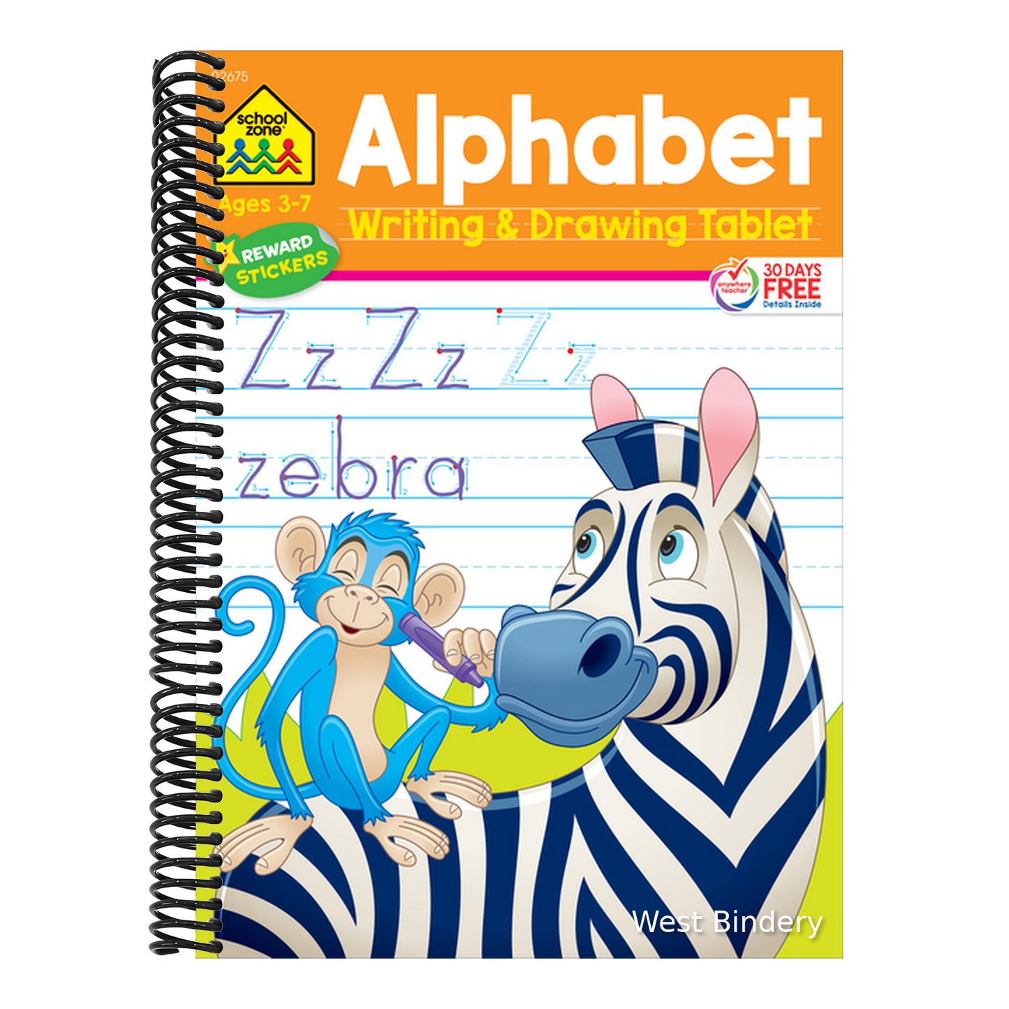 School Zone Alphabet Writing & Drawing Tablet Workbook