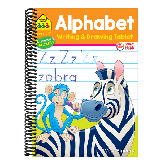 School Zone Alphabet Writing & Drawing Tablet Workbook
