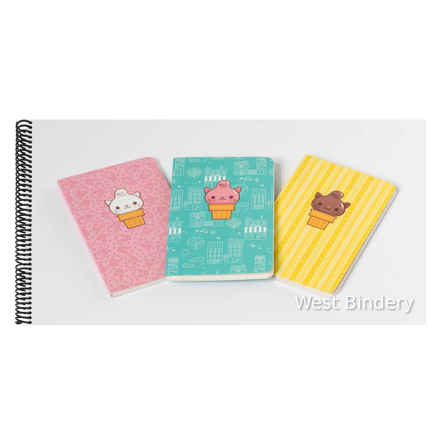 Kitty Cones Pocket Notebook Collection (Set of 3)