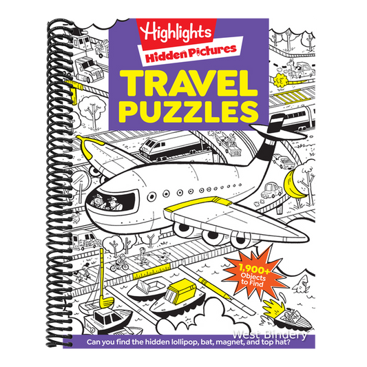 Travel Puzzles: Kids Travel Activity Book with Over 100 Hidden Picture Puzzles, Highlights Travel Games for Ages 6-12, Great Travel Gift for Road Trip