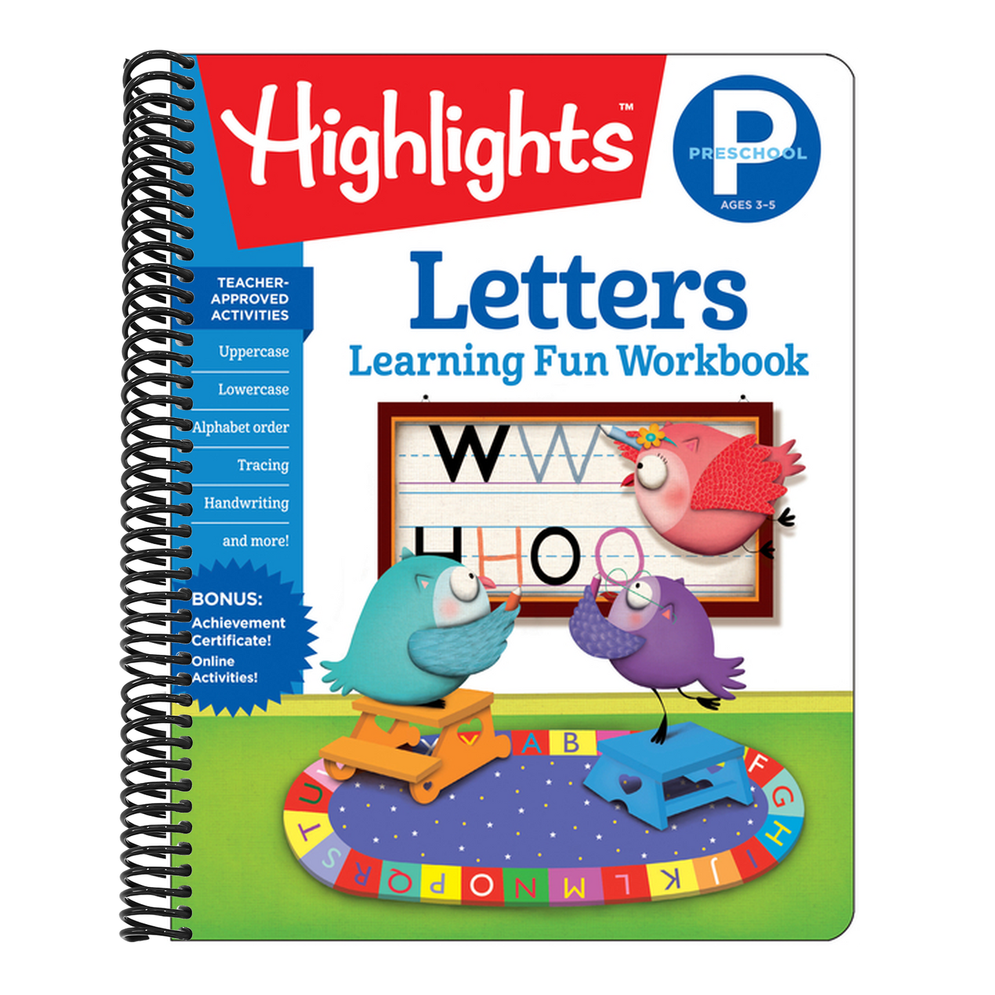 Preschool Letters (Highlights Learning Fun Workbooks) (Spiral Bound)