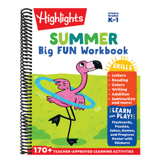 Summer Big Fun Workbook Bridging Grades K & 1: First Grade Prep Workbook, Kindergarten to 1st Grade Summer Learning with Letters, Reading, Writing, Ma