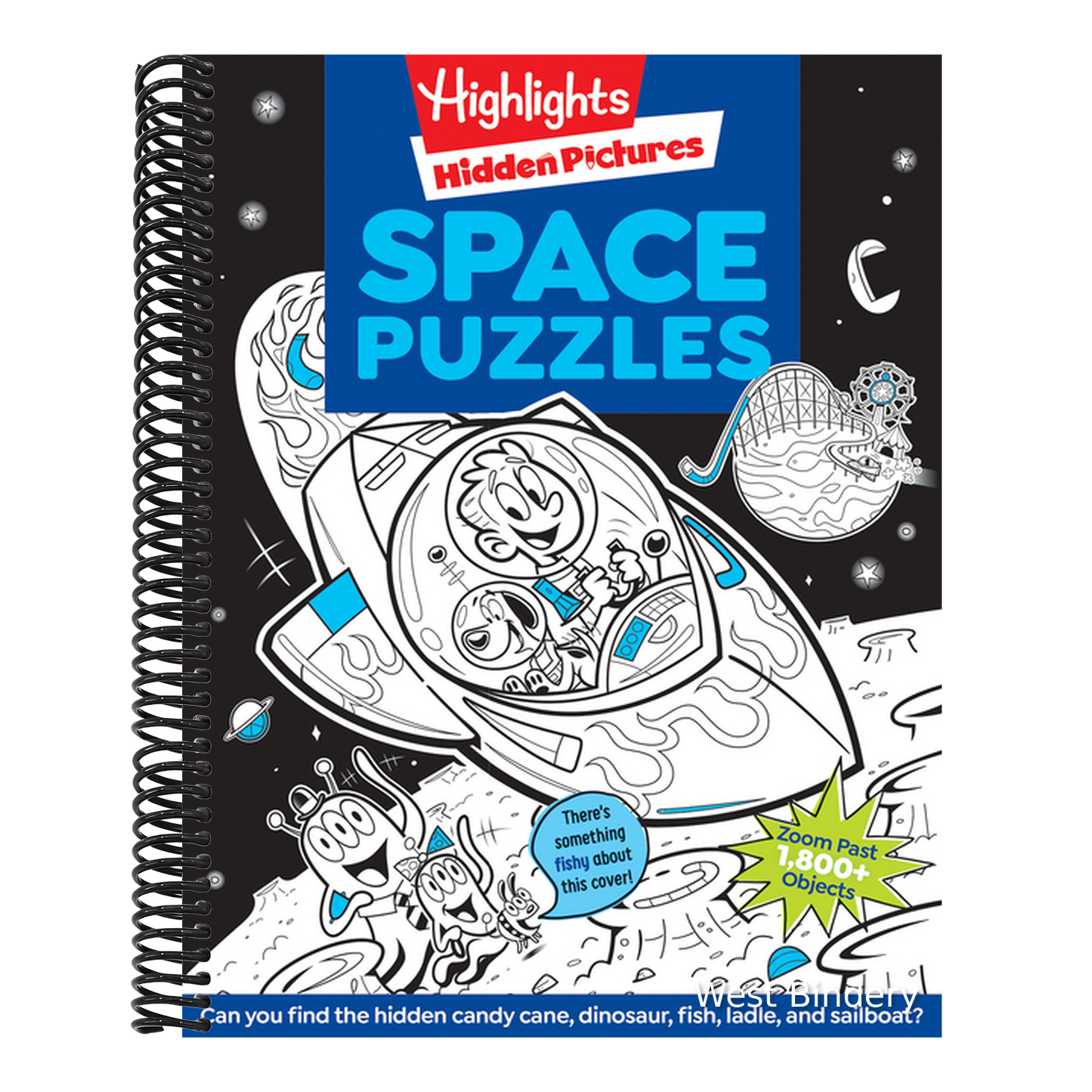 Space Puzzles: Solar System Puzzle Book for Kids 6-12, Fun Space Gift with Activities and Games, Over 100 Puzzles and More Than 1,800 Hidden Objects t