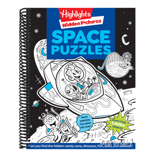 Space Puzzles: Solar System Puzzle Book for Kids 6-12, Fun Space Gift with Activities and Games, Over 100 Puzzles and More Than 1,800 Hidden Objects t