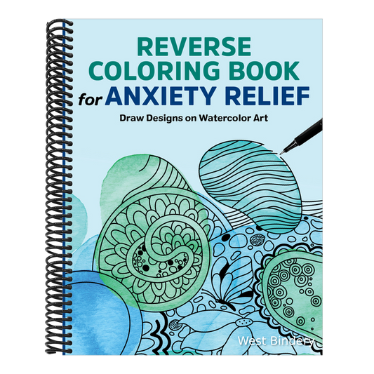Reverse Coloring Book for Anxiety Relief: Draw Designs on Watercolor Art