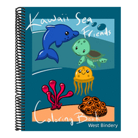 Kawaii Sea Friends Coloring Book: A collection of super cute sea animals for coloring fun! A Coloring Book for Children and Adults. Large 8x10 Size. B