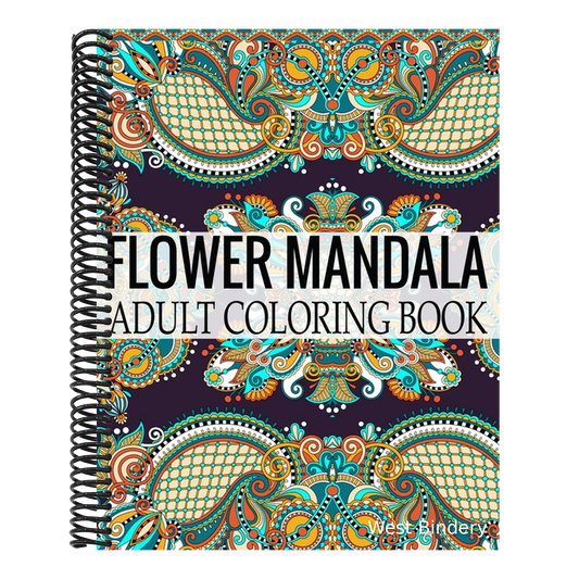 Flower Mandala Adult Coloring Book: Wonderful Flower Mandalas Coloring Book For Adult