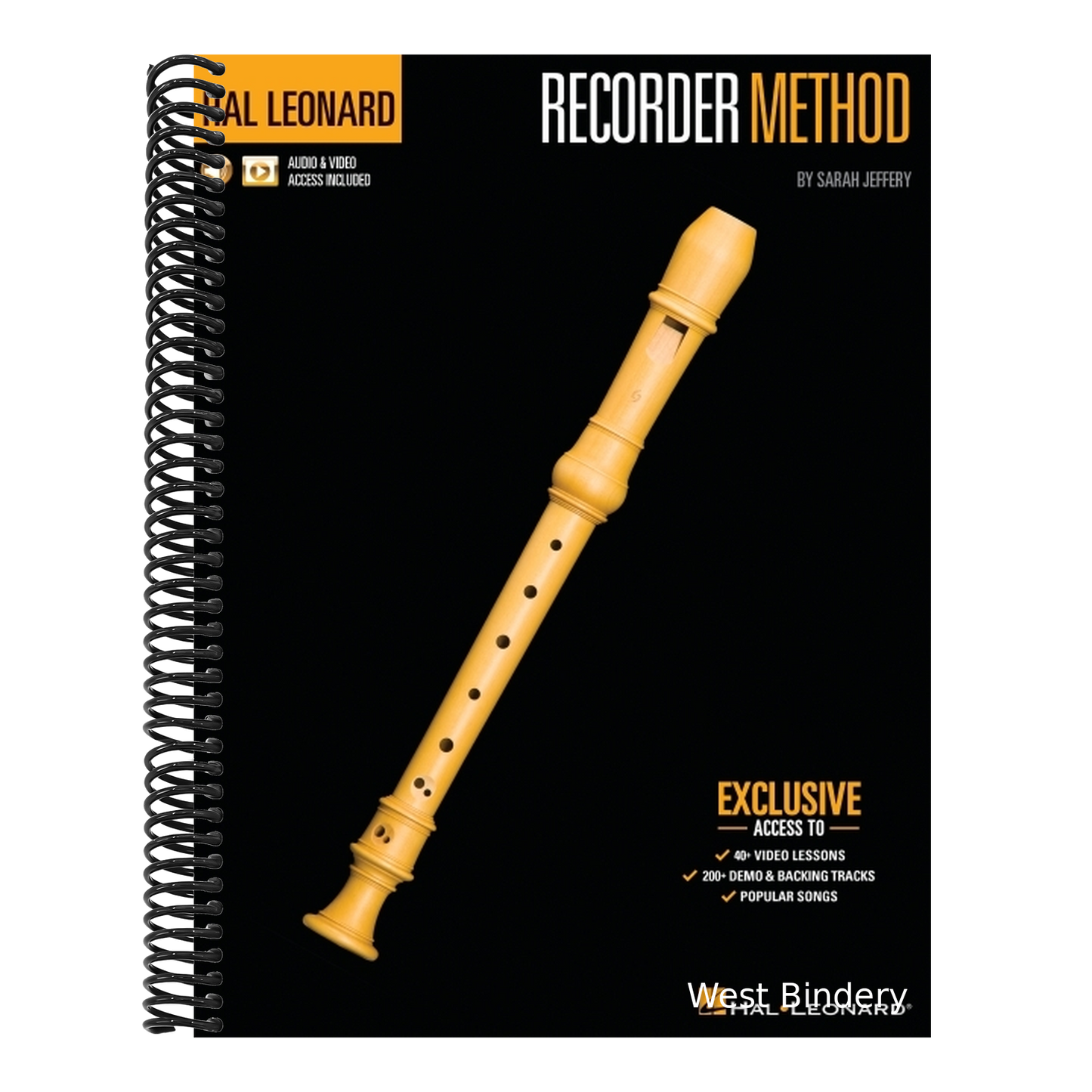 Hal Leonard Recorder Method by Sarah Jeffery - Book with 200+ Audio Demo & Backing Tracks & 40+ Video Lessons Included