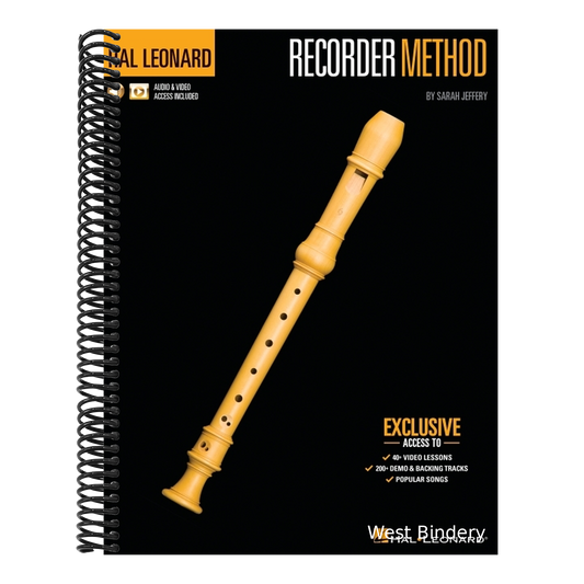 Hal Leonard Recorder Method by Sarah Jeffery - Book with 200+ Audio Demo & Backing Tracks & 40+ Video Lessons Included