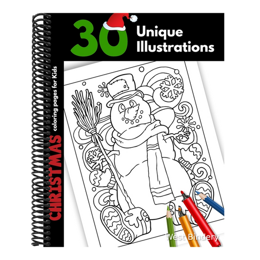 Christmas Coloring Pages For Kids: 30 Unique Christmas Illustrations For Children Boys and Girls Coloring Pages Gift, Images Of Santa Presents Elves S