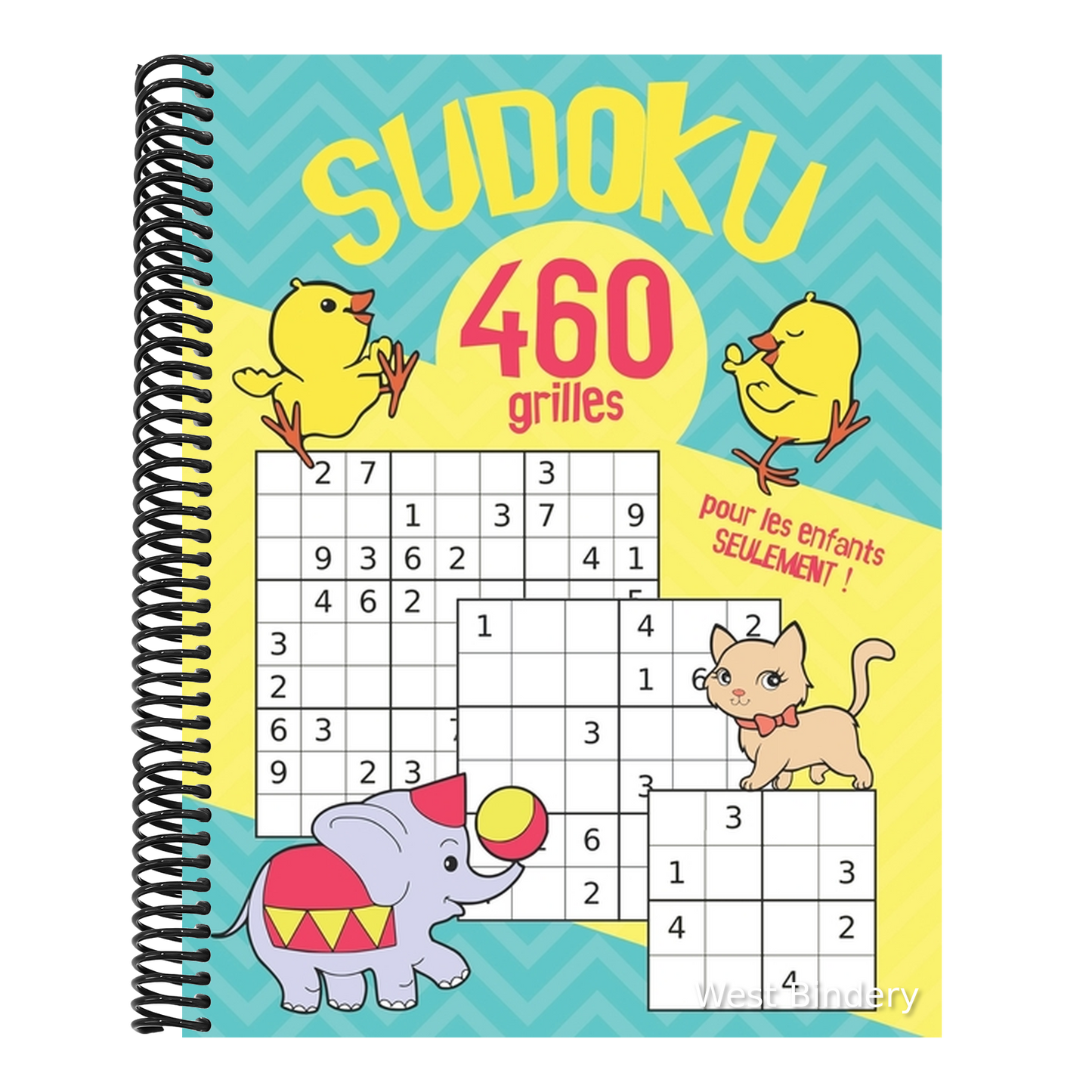 Sudoku: 460 puzzles pour enfants en image 4x4 - 6x6 - 9x9 Facile & Moyen Filles et Garçons