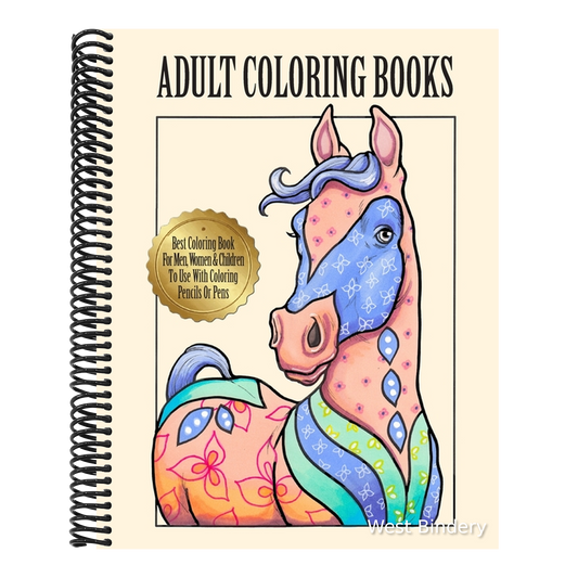 Adult Coloring Books For Men Women And Kids Motivational Inspirational Advanced Illustrations Of The Best Horse Pages With Mandala Flowers And Cute De
