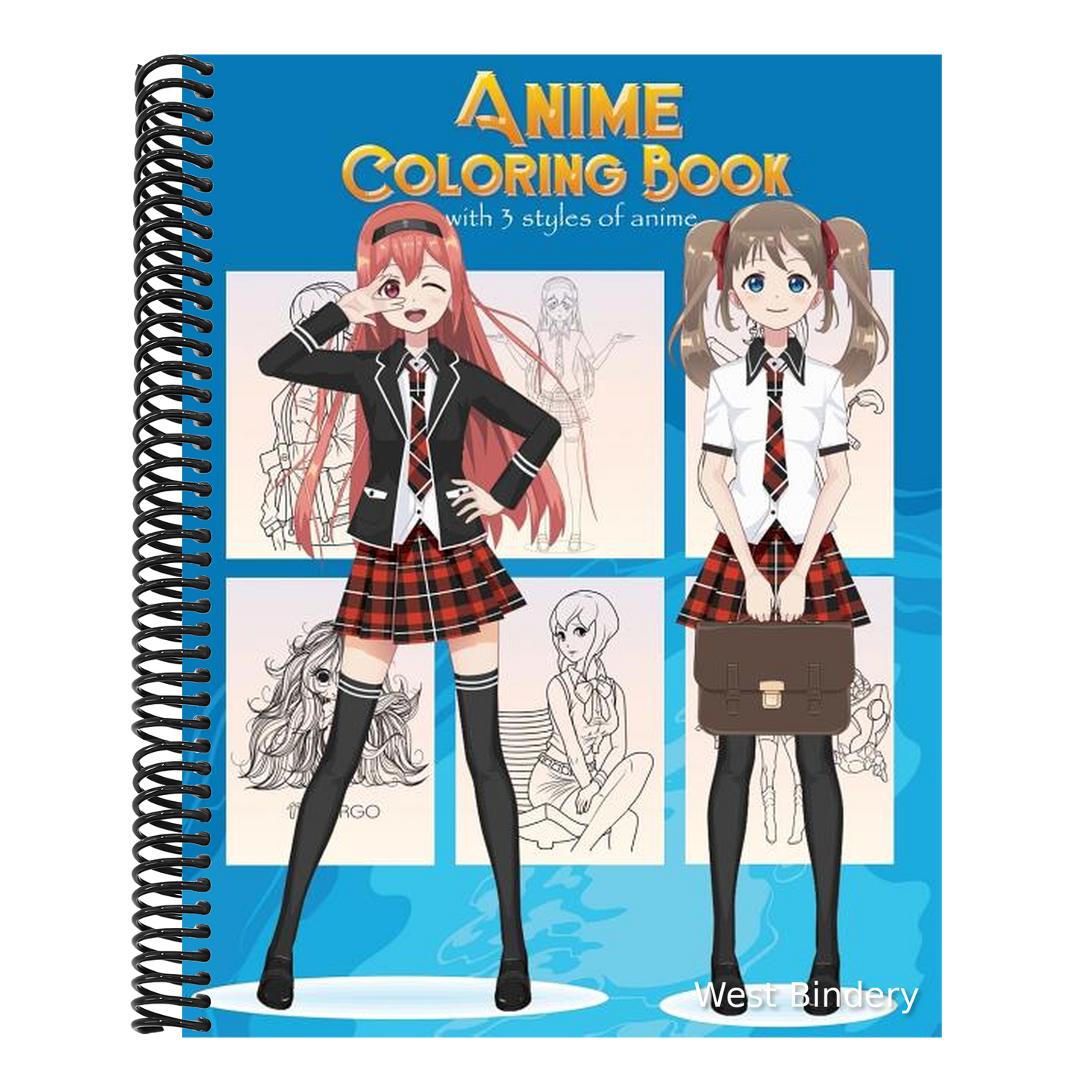 Anime Coloring Book With 3 Styles of Anime: Adorable Manga and Anime Characters set on Anime For Anime Lover, Adults, Teens (Manga coloring book)