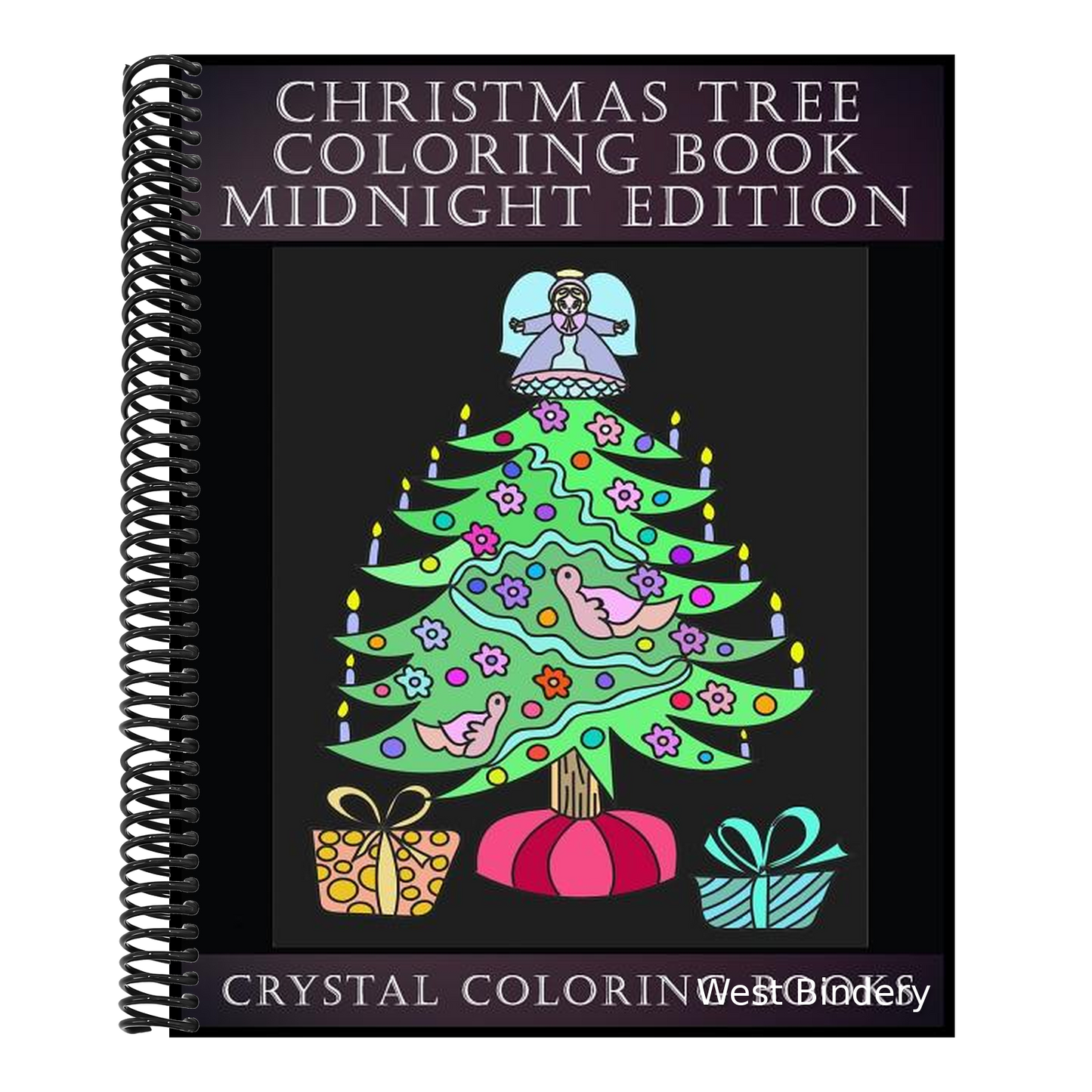 Christmas Tree Coloring Book Midnight Edition: The Best Christmas Tree Coloring Book.30 Beautiful Christmas Tree Coiloring Pages For All. A Fantastic
