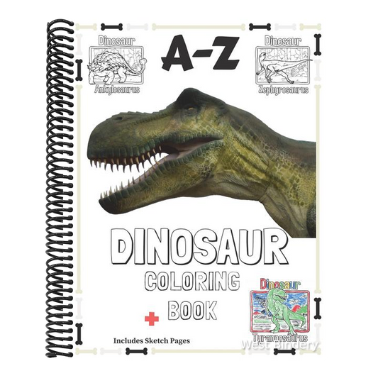 A-Z Dinosaur Coloring Book: 8.5x11 Multi Dinosaur Coloring book for kids with Sketch Pages