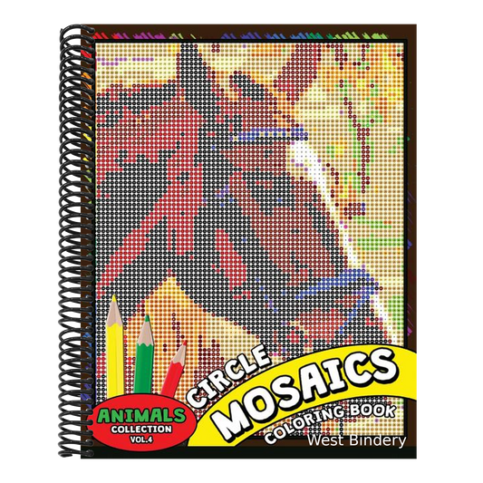 Circle Mosaics Coloring Book 4: Cute Animals Coloring Pages Color by Number Puzzle for Adults