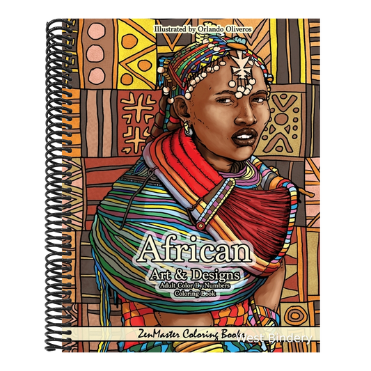African Art and Designs Adult Color By Numbers Coloring Book: Color By Number Coloring Book for Adults Of Africa Inspired Artwork, Designs, Scenes, Wi