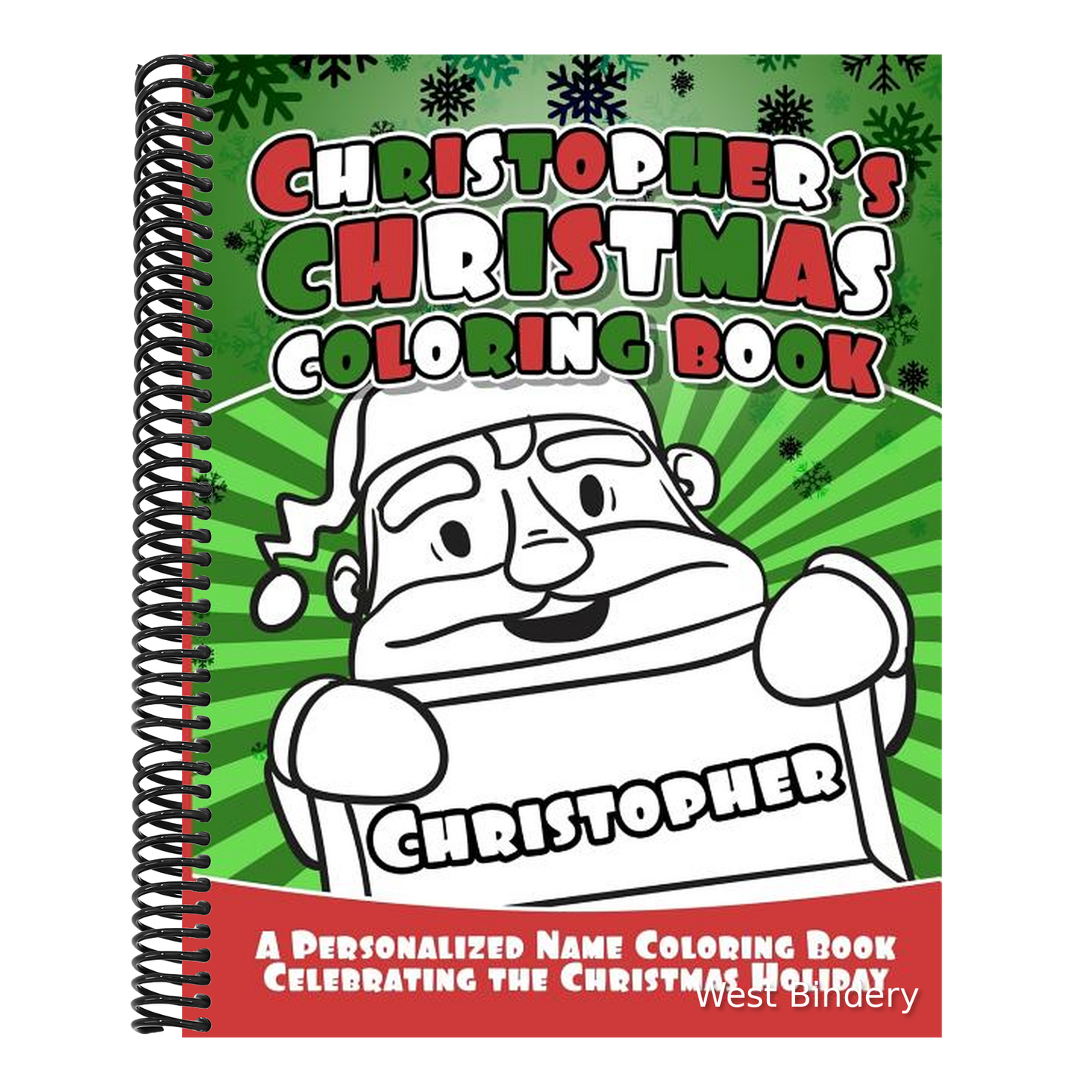 Christopher's Christmas Coloring Book: A Personalized Name Coloring Book Celebrating the Christmas Holiday