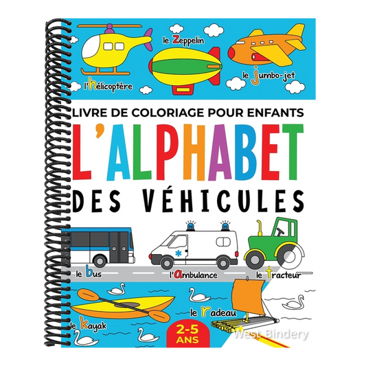 Livre de Coloriage pour Enfants: L'Alphabet des Véhicules: 2-5 ans