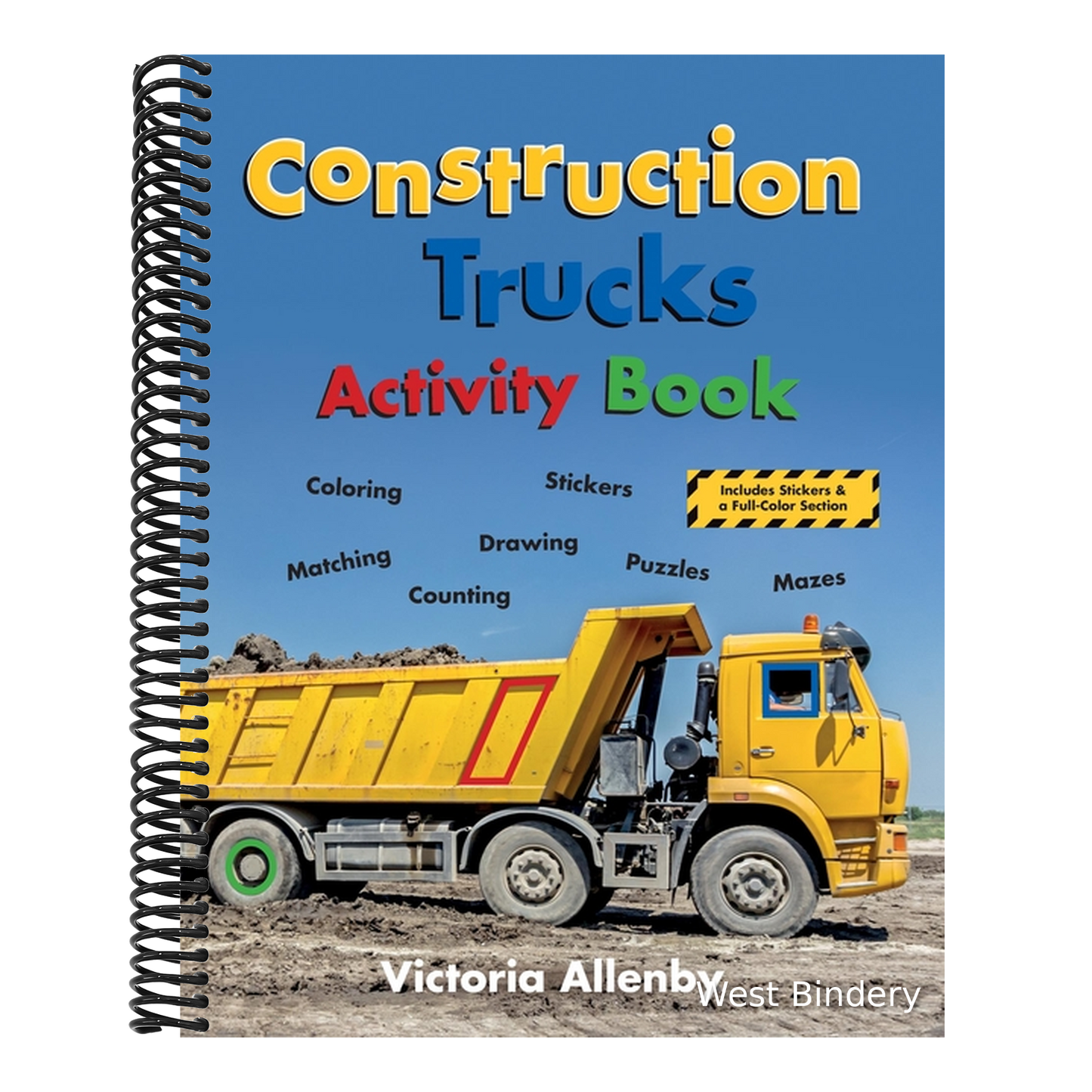 Construction Trucks Activity Book
