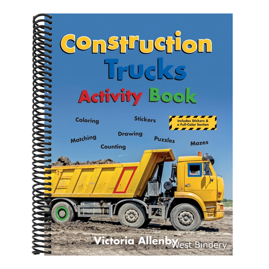 Construction Trucks Activity Book