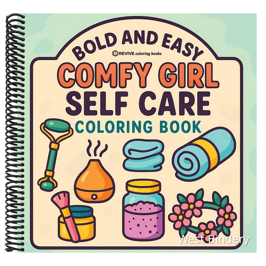 Bold & Easy Comfy Girl Self Care Coloring Book: Cozy & Relaxing Stress Relief Coloring-Perfect Cozy Girl Self-Care Gift!