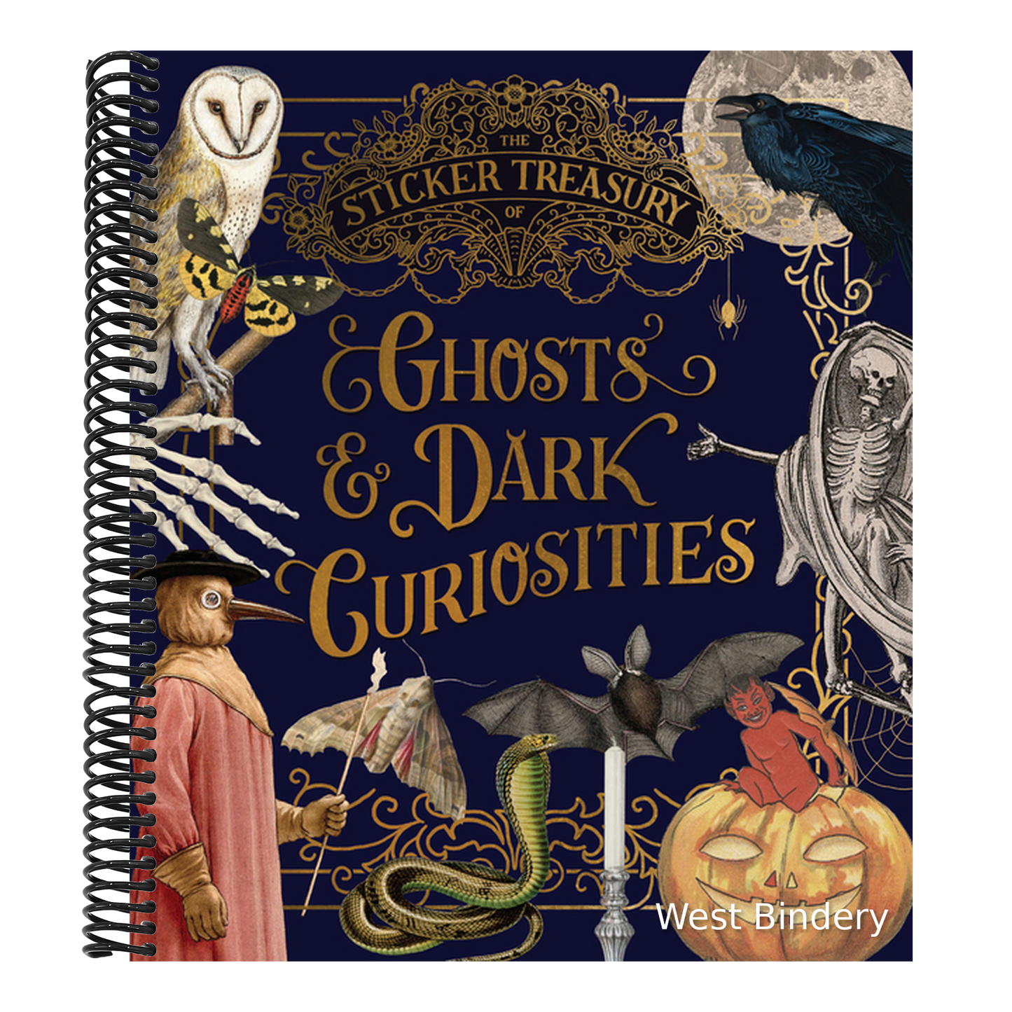 The Sticker Treasury of Ghosts & Dark Curiosities: An Eclectic Book of Stickers for Journaling, Collaging, Scrapbooking and More