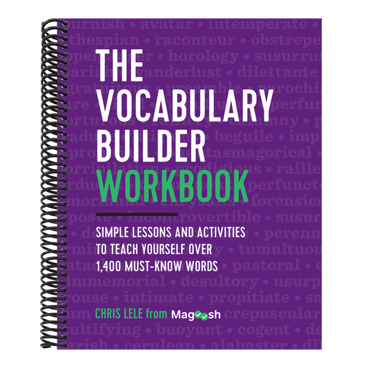 The Vocabulary Builder Workbook: Simple Lessons and Activities to Teach Yourself Over 1,400 Must-Know Words (Spiral Bound)