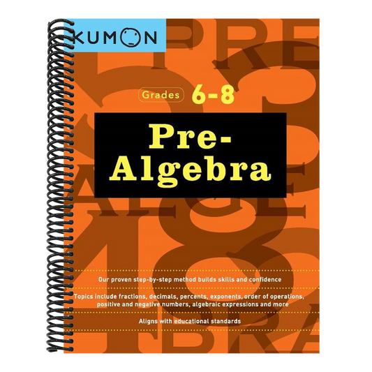 Kumon Pre Algebra-Grades 6-8 (Kumon Middle School Math Workbooks) [Spiral-bound] Kumon Publishing; Jean-Paul Le Du; Jason Wang and Kumon Publishing North America (Spiral Bound)