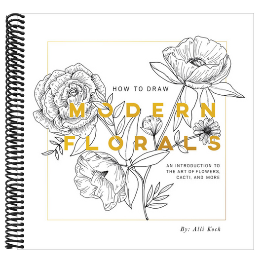 How to Draw Modern Florals: An Introduction to the Art of Flowers, Cacti, and More (Spiral Bound)