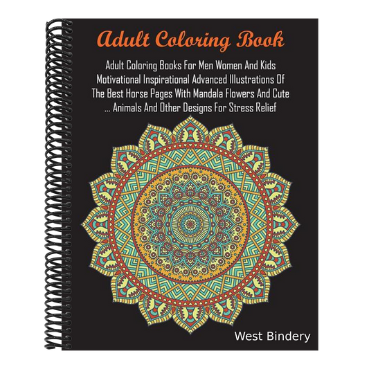 Adult Coloring Books For Men Women And Kids Motivational Inspirational Advanced Illustrations Of The Best Horse Pages With Mandala Flowers And Cute ..