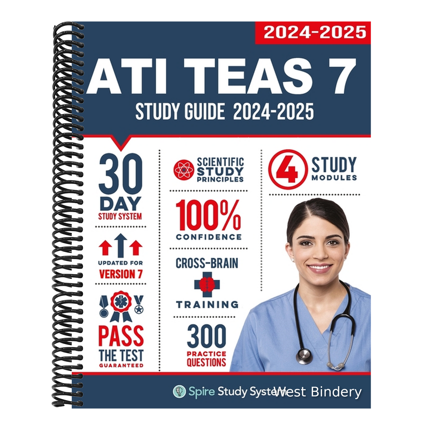 ATI TEAS 7 Study Guide: Spire Study System's ATI TEAS 7th Edition Test Prep Guide with Practice Test Review Questions for the Test of Essential Academ