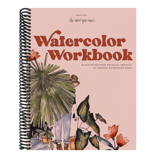Watercolor Workbook: 25 Beginner Botanical Projects on Premium Watercolor Paper (Watercolor Workbook) (Spiral Bound)