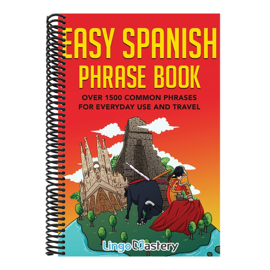 Easy Spanish Phrase Book: Over 1500 Common Phrases For Everyday Use And Travel (Spiral Bound)