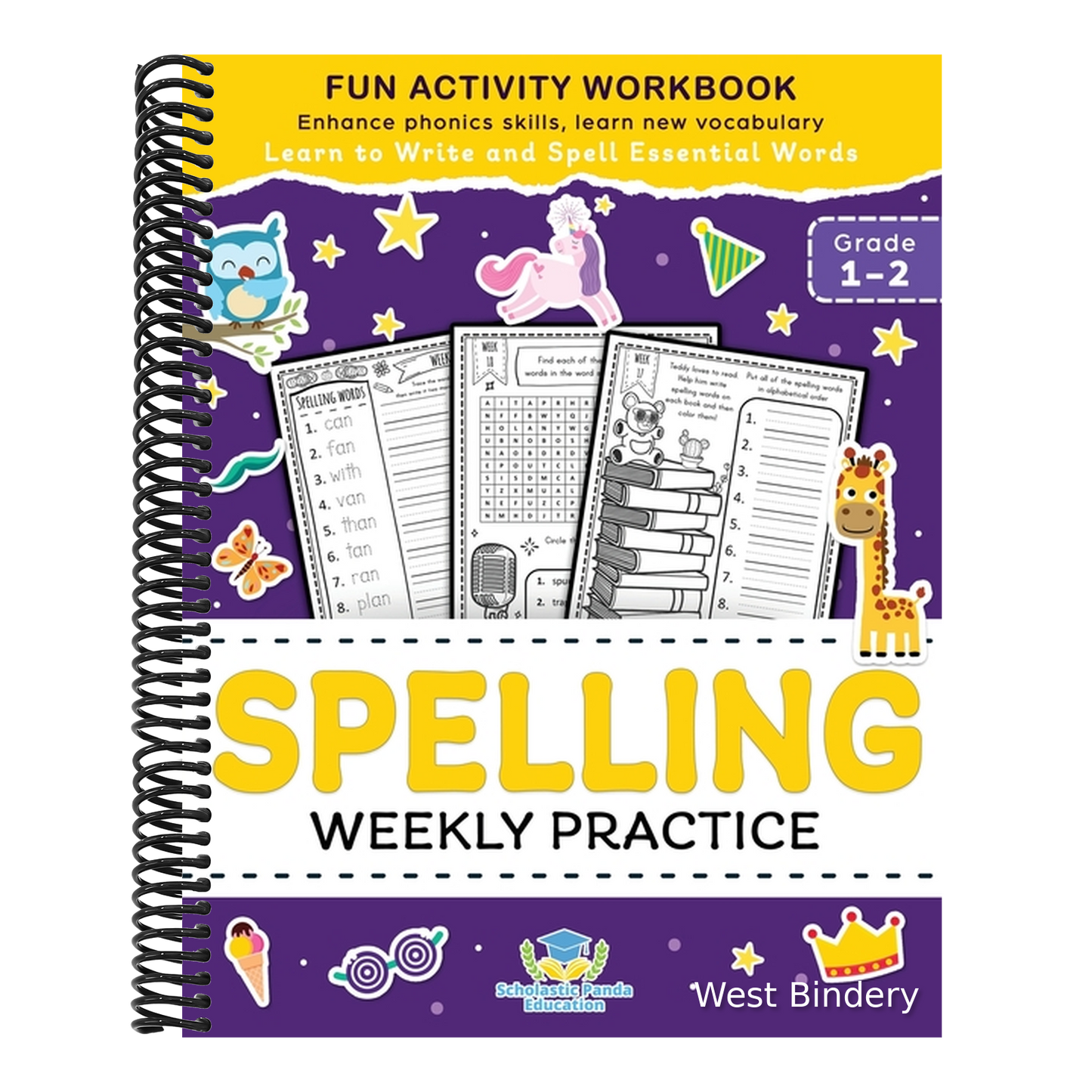 Spelling Weekly Practice for 1st 2nd Grade: Learn to Write and Spell Essential Words Ages 6-8 Kindergarten Workbook, 1st Grade Workbook and 2nd ... Re