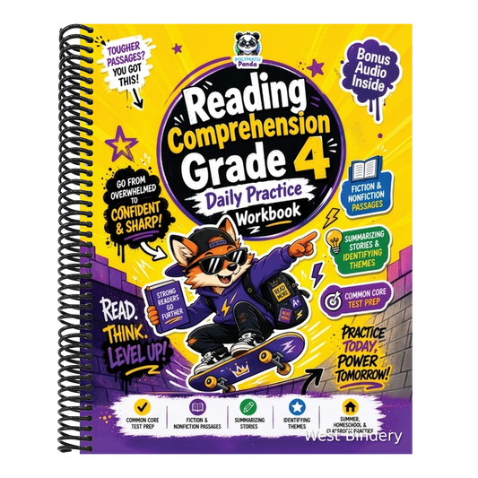 Reading Comprehension Grade 4 Daily Practice Workbook: Common Core 4th Grade Reader Test Prep Activity Resource Nonfiction & Fiction Passages, Summari