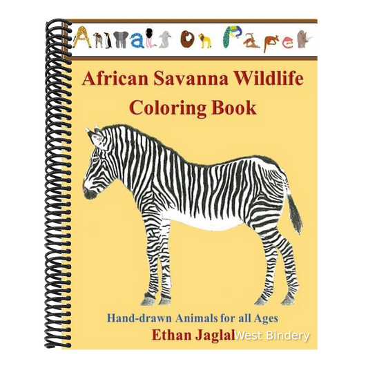 African Savanna Wildlife Coloring Book: Hand-drawn Animals for all Ages