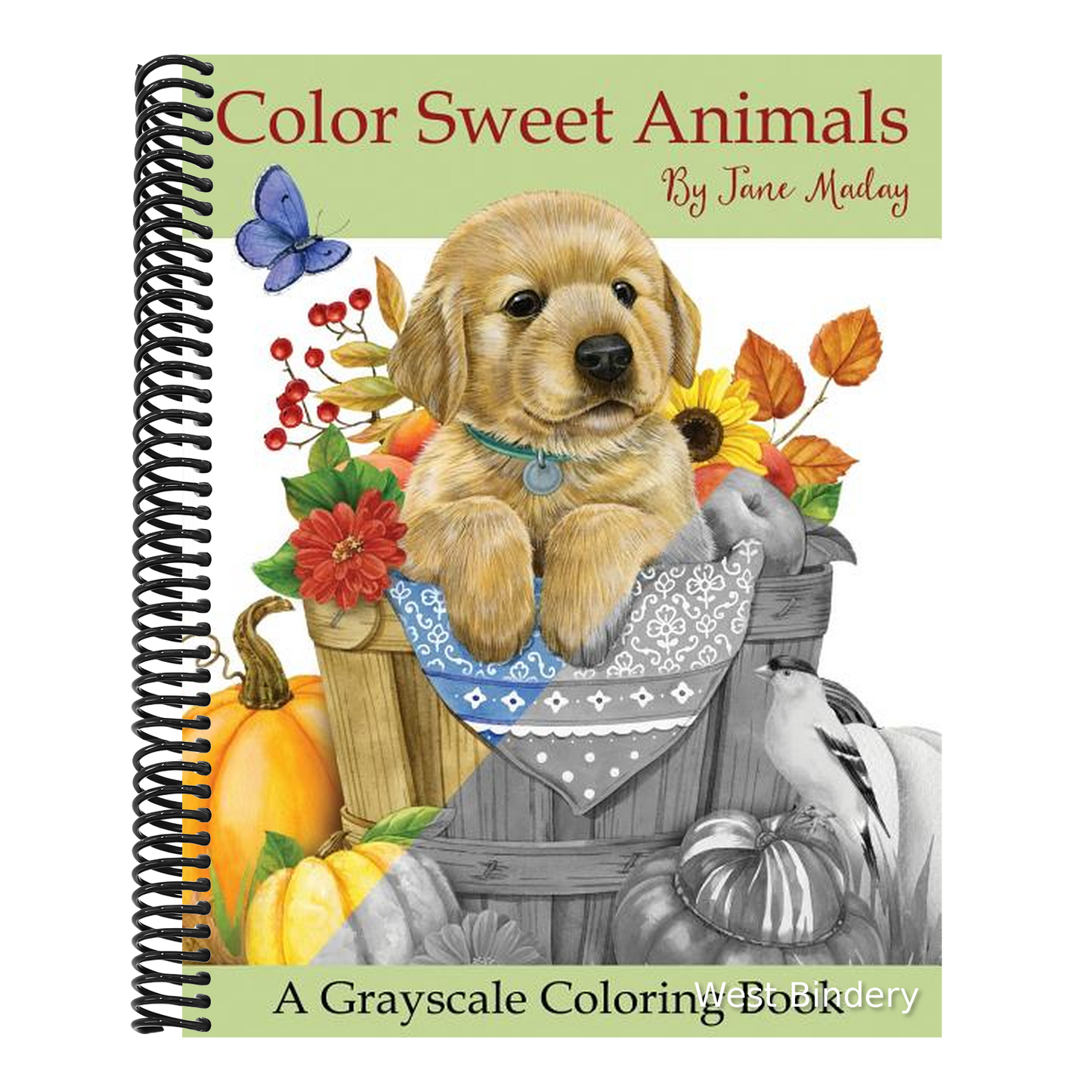 Color Sweet Animals: A Grayscale Coloring Book