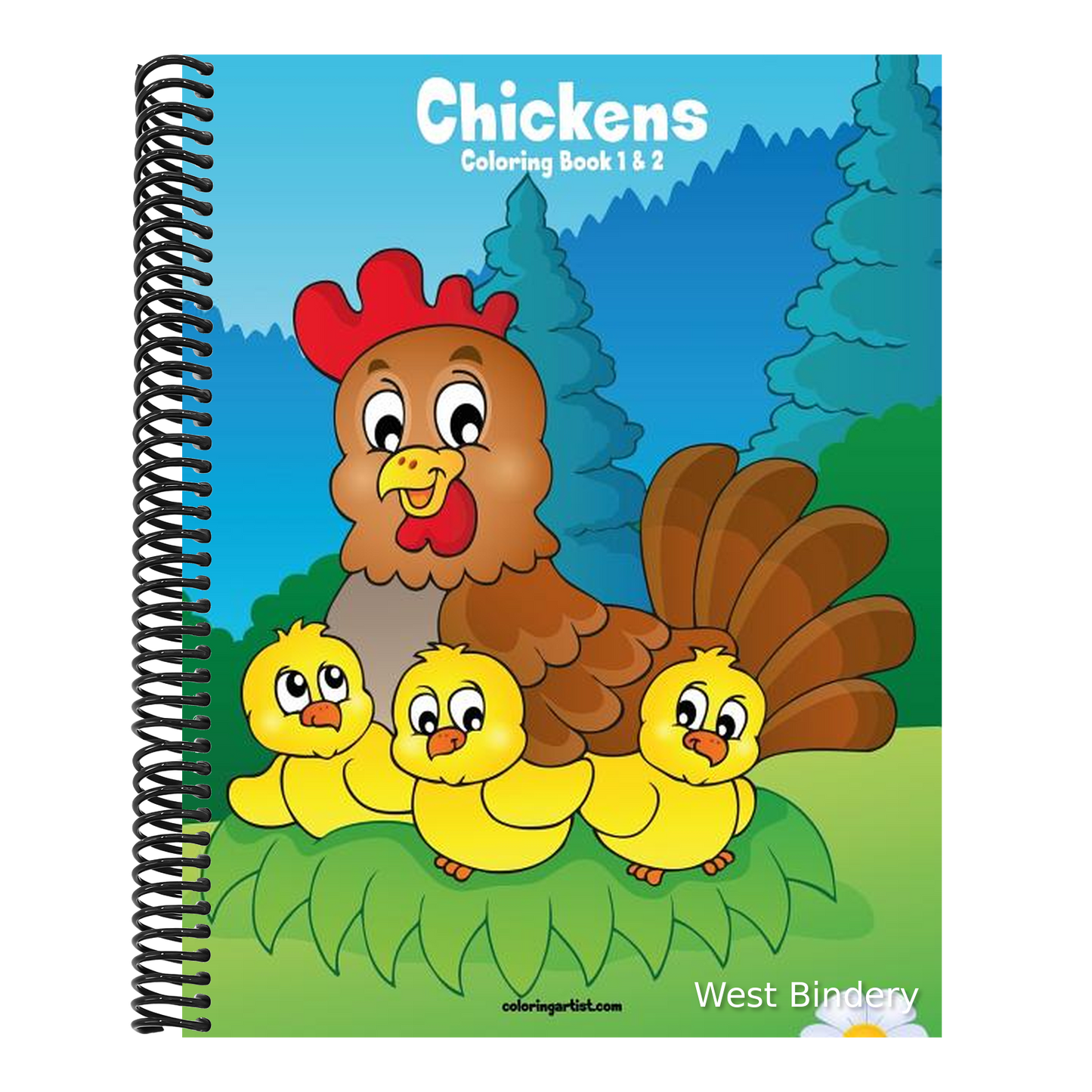 Chickens Coloring Book 1 & 2
