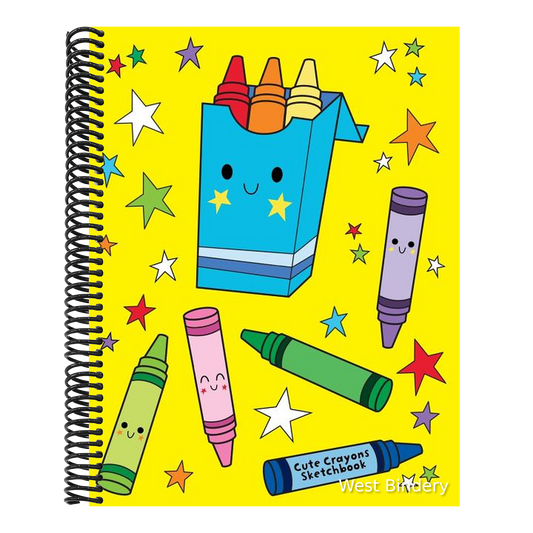 Cute Crayons Sketchbook: Jumbo Drawing Pad For Sketching, Doodling And Coloring
