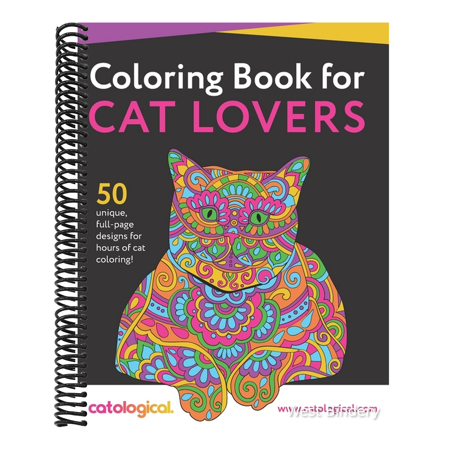 Catological Coloring Book For Cat Lovers: 50 unique full-page designs for hours of cat coloring!