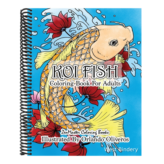 Koi Fish Adult Coloring Book: Coloring Book of Koi Fish For Relaxation and Stress Relief for Adults