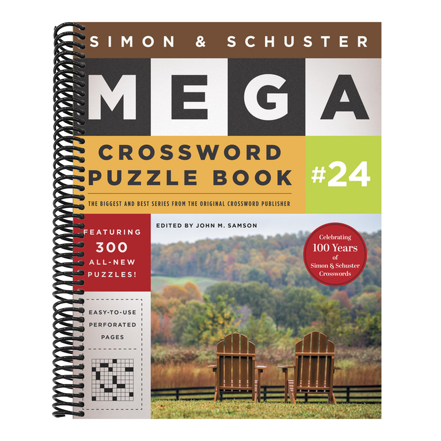 Simon & Schuster Mega Crossword Puzzle Book #24 (Spiral Bound)