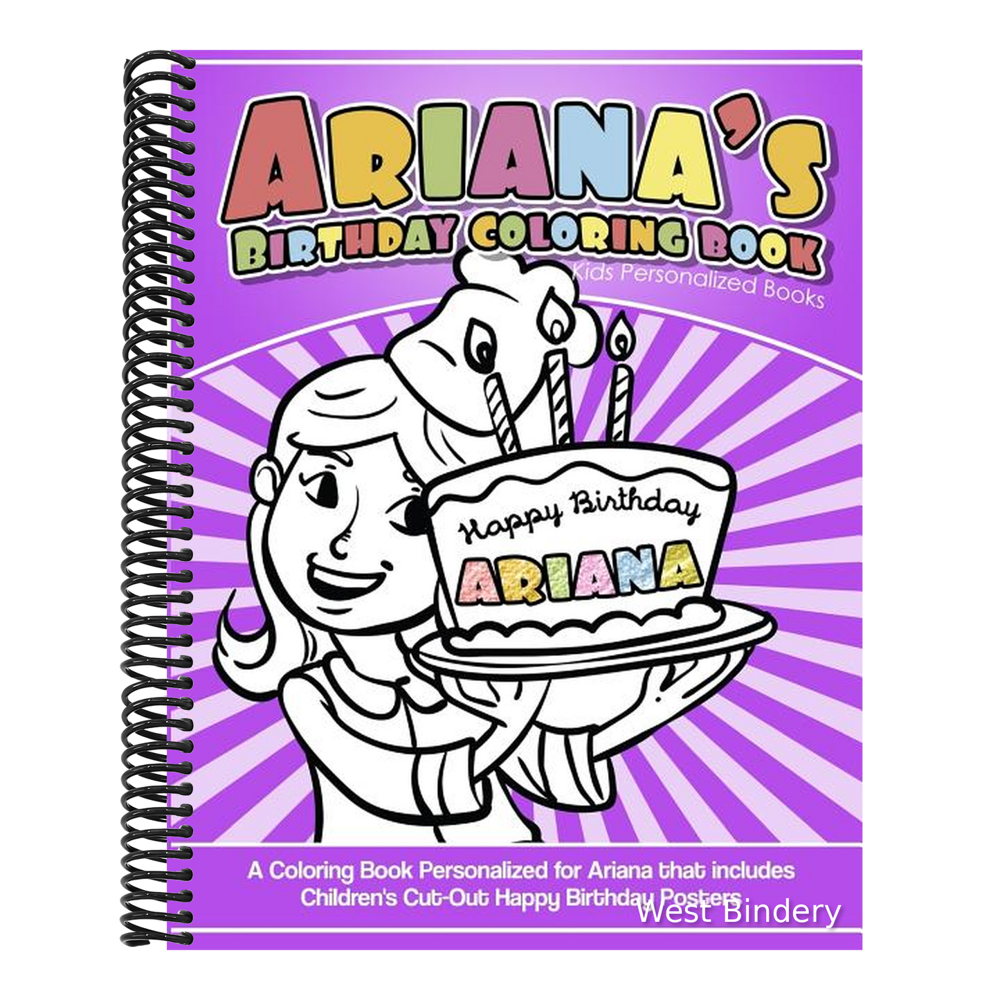 Ariana's Birthday Coloring Book Kids Personalized Books: A Coloring Book Personalized for Ariana that includes Children's Cut Out Happy Birthday Poste