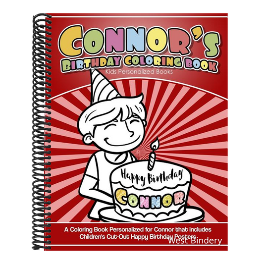 Connor's Birthday Coloring Book Kids Personalized Books: A Coloring Book Personalized for Connor that includes Children's Cut Out Happy Birthday Poste